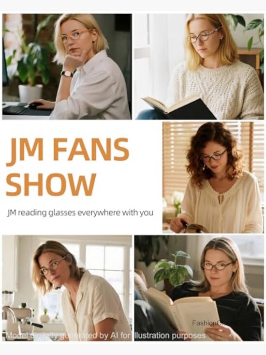 5 Pair Oval Reading Glasses with Spring Hinges Blue Light Blocking main image 5